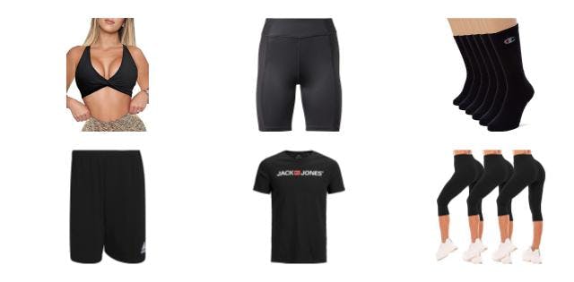 6 Ropa deportiva negra que puedes comprar en Amazon desde 7,99 euros